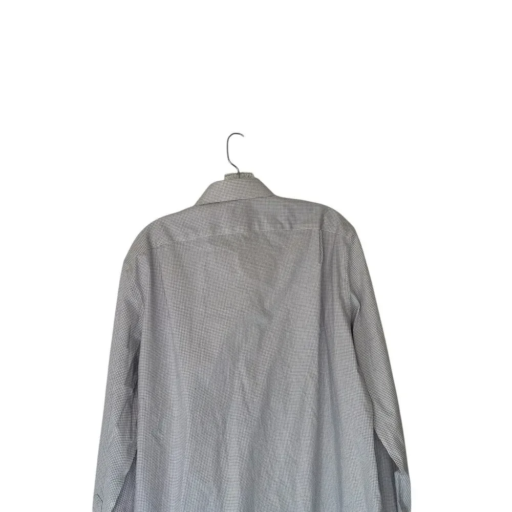 J.Crew‎ Men's Blue Plaid Slim Fit Flex Wrinkle Free Button Down Shirt Size Large
